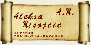 Aleksa Misojčić vizit kartica